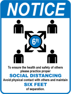 Picture of Social distancing signs